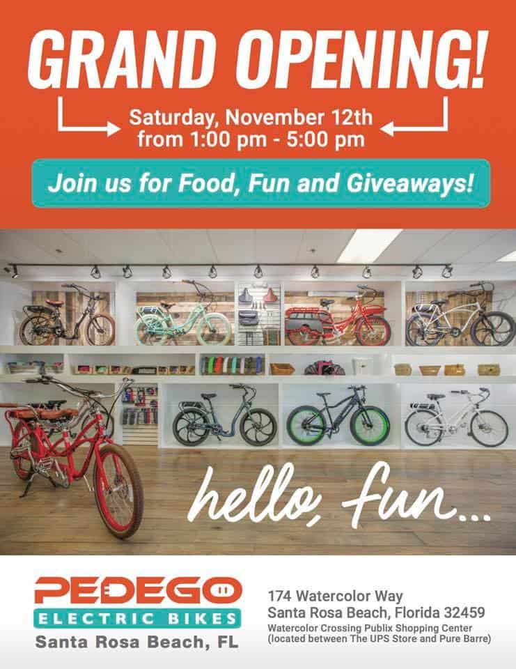 Pedego Electric Bikes 30A Grand Opening