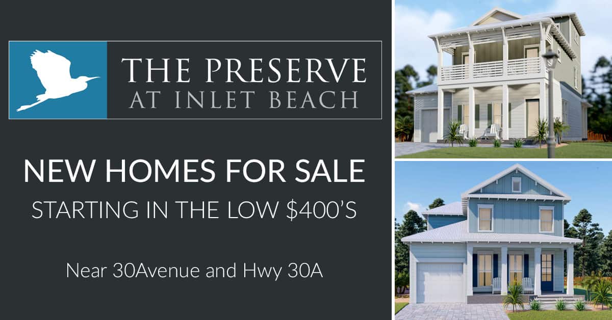 The Preserve at Inlet Beach logo and Powell rendering